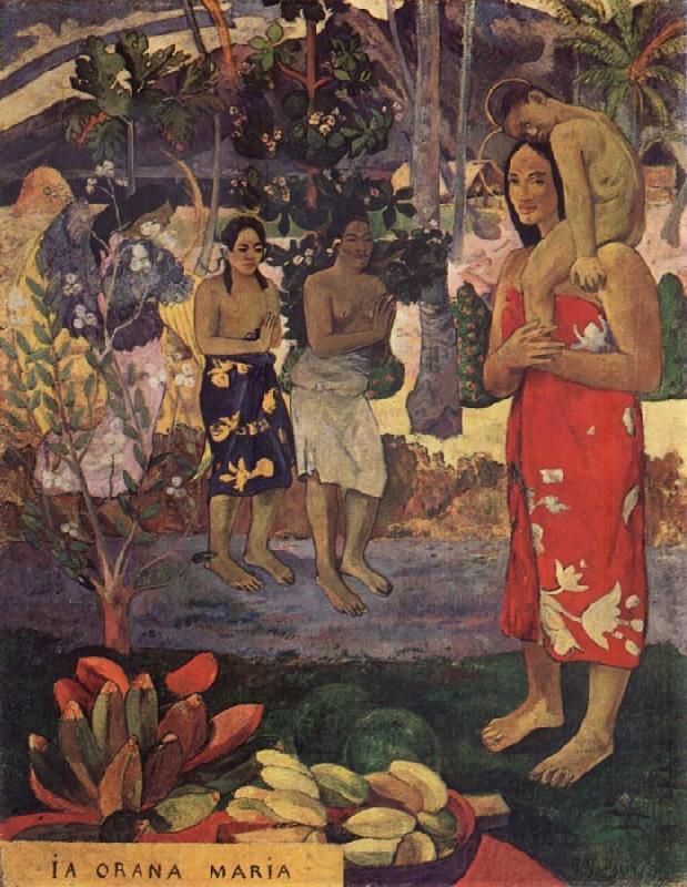 Paul Gauguin Ia Orana Maria Spain oil painting art